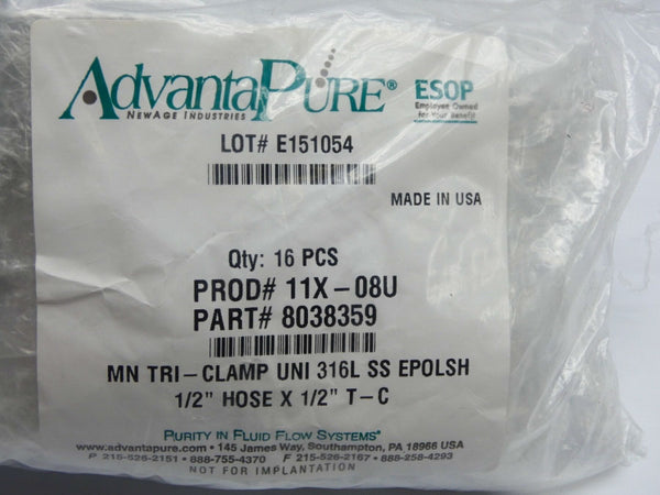 ADVANTA PURE 8038359 11X-08U 1/2"X1/2" (PKG OF 16) NSMP