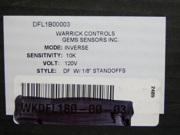 WARRICK CONTROLS DFL1B00003 120V 10A NSMP