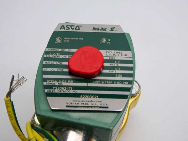ASCO 8220G021 110/120V 5-125PSI 1/2" NSNP