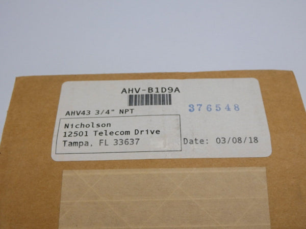 NICHOLSON AHV-B1D9A AHV43 3/4" NSFS