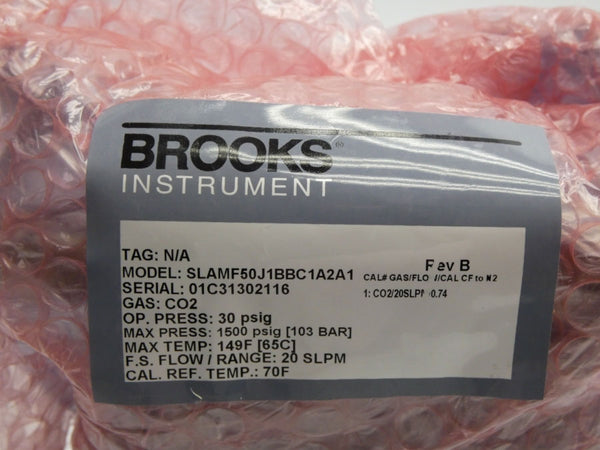 BROOKS INSTRUMENT SLAMF50J1BBC1A2A1 REV. B 11-25VDC 30PSI (20/SLPM) NSMP