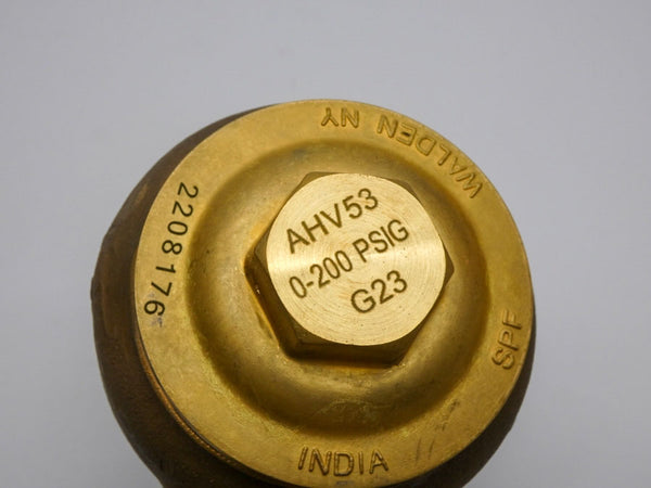 EMERSON AHV-B1E9A AHV53 0-200PSI 1" NSMP