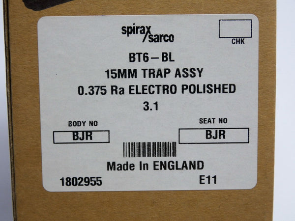SPIRAX SARCO 1802955 BT6-BL 0.375RA 1/2" NSMP