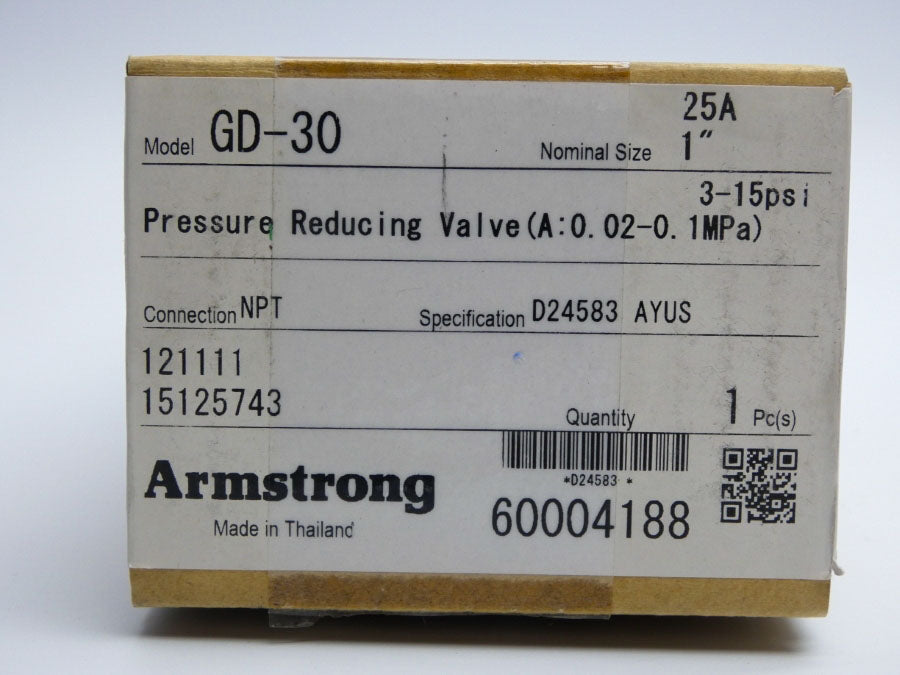 ARMSTRONG 15125743 GD-30 25A 3-15PSI 1" NSMP
