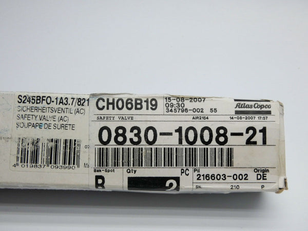 HONEYWELL S245BFO-1A3.7/821 0830-1008-21 54PSI 1" NSMP