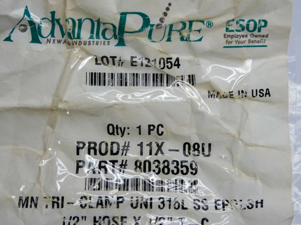 ADVANTA PURE 8038359 11X-08U 1/2"X1/2" NSNP