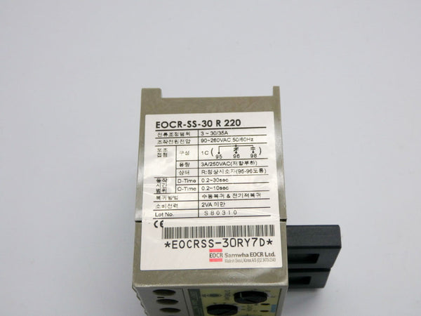 SAMWHA EOCR EOCR-SS-30R220 90-260VAC 3-30/35A 0.2-30 NSNP