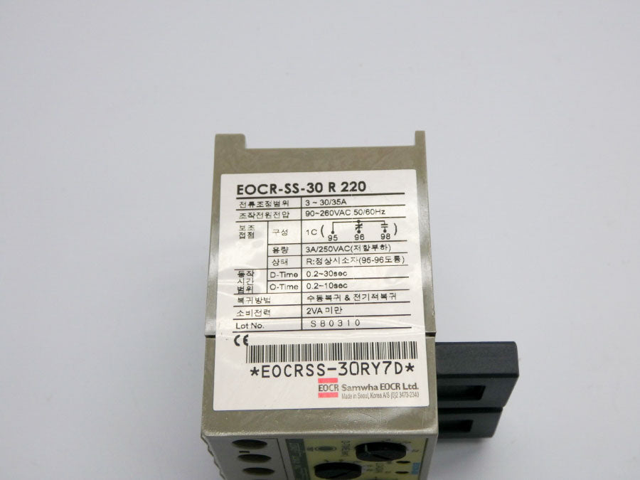 SAMWHA EOCR EOCR-SS-30R220 90-260VAC 3-30/35A 0.2-30 NSNP