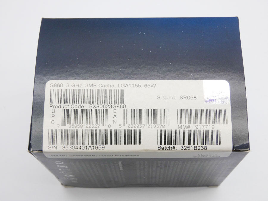 INTEL PENTIUM LGA1155 BX80623G860 NSFS