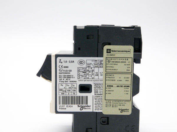 TELEMECANIQUE GV2ME07 690V 1.6-2.5A NSMP