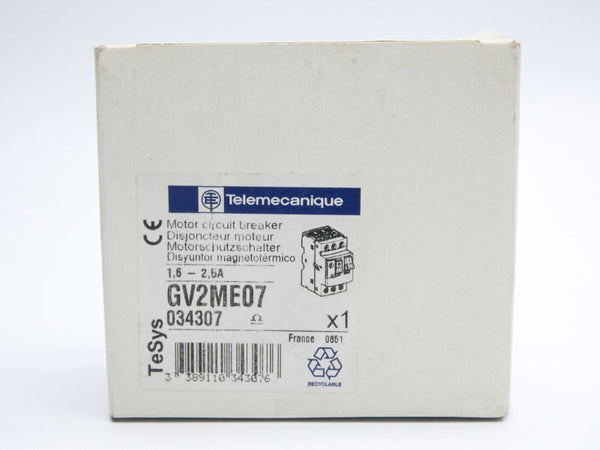 TELEMECANIQUE GV2ME07 690V 1.6-2.5A NSMP