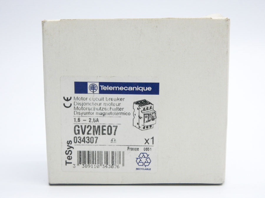 TELEMECANIQUE GV2ME07 690V 1.6-2.5A NSMP
