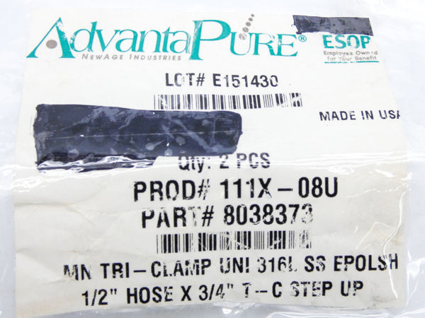 ADVANTA PURE #8038373 #111X-08U 1/2"x3/4" NSNP