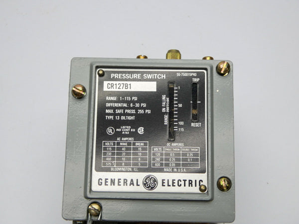 GENERAL ELECTRIC CR127B1 115V 40A 1-115PSI NSMP