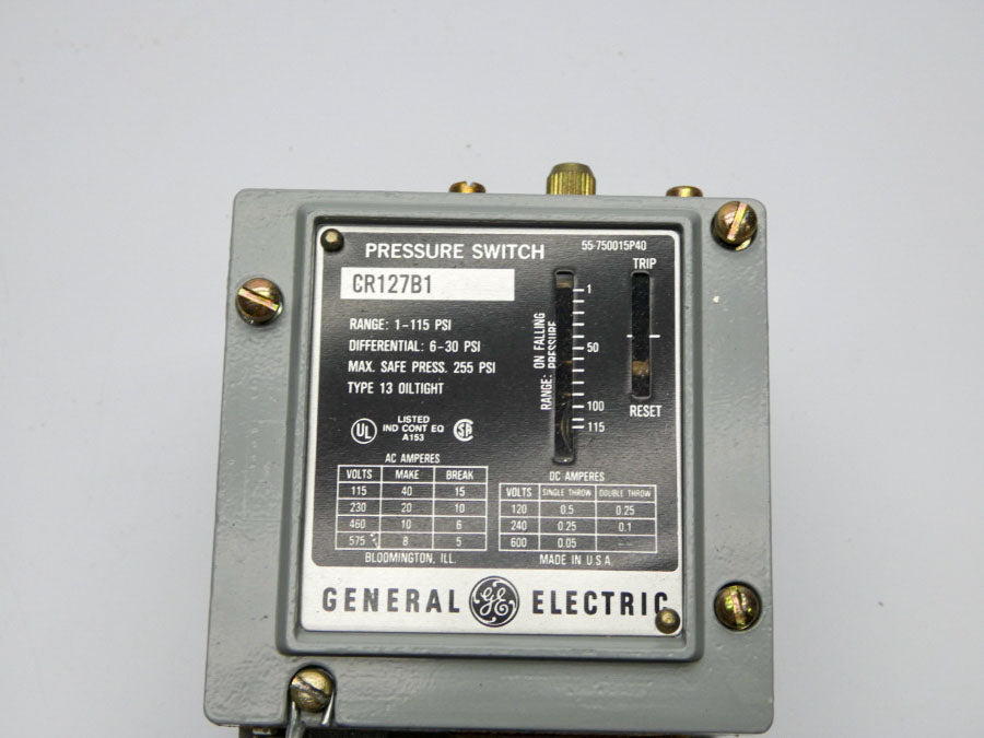 GENERAL ELECTRIC CR127B1 115V 40A 1-115PSI NSMP