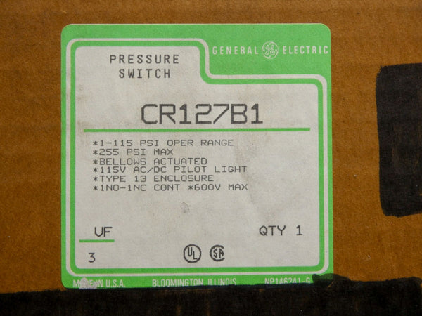 GENERAL ELECTRIC CR127B1 115V 40A 1-115PSI NSMP