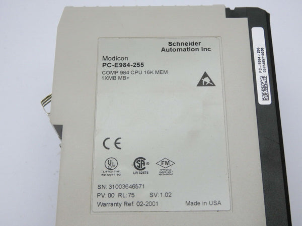 MODICON SCHNEIDER AUTOMATION PC-E984-255 NSMP