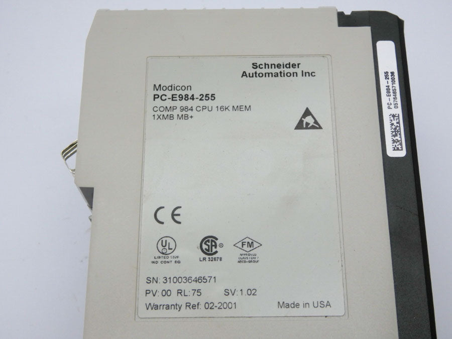 MODICON SCHNEIDER AUTOMATION PC-E984-255 NSMP