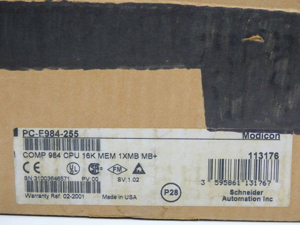 MODICON SCHNEIDER AUTOMATION PC-E984-255 NSMP