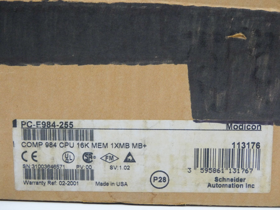 MODICON SCHNEIDER AUTOMATION PC-E984-255 NSMP