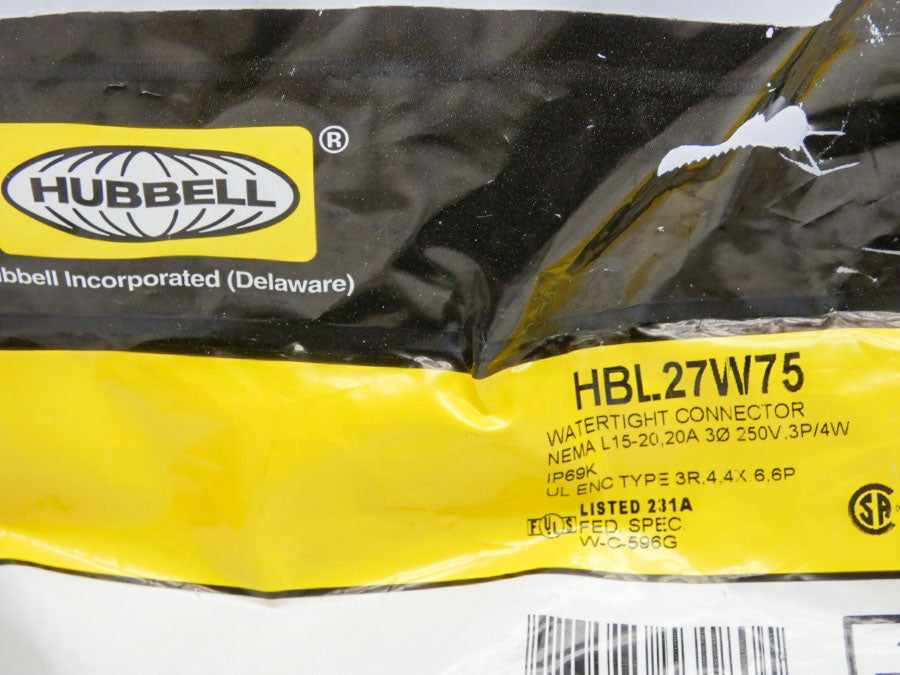 HUBBELL HBL27W75 250V 20A NSMP