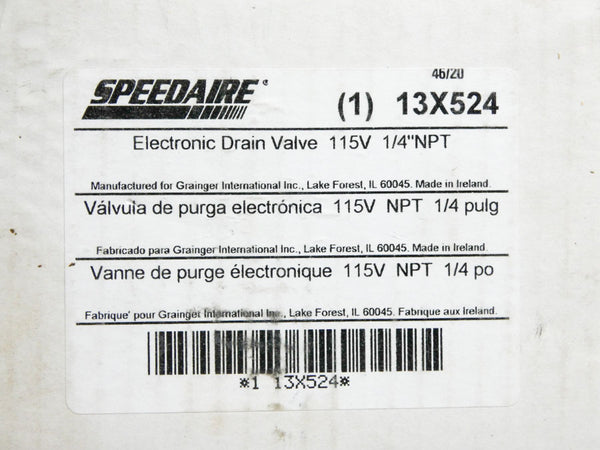 SPEEDAIRE 13X524 115V 1A 1/4" NSMP