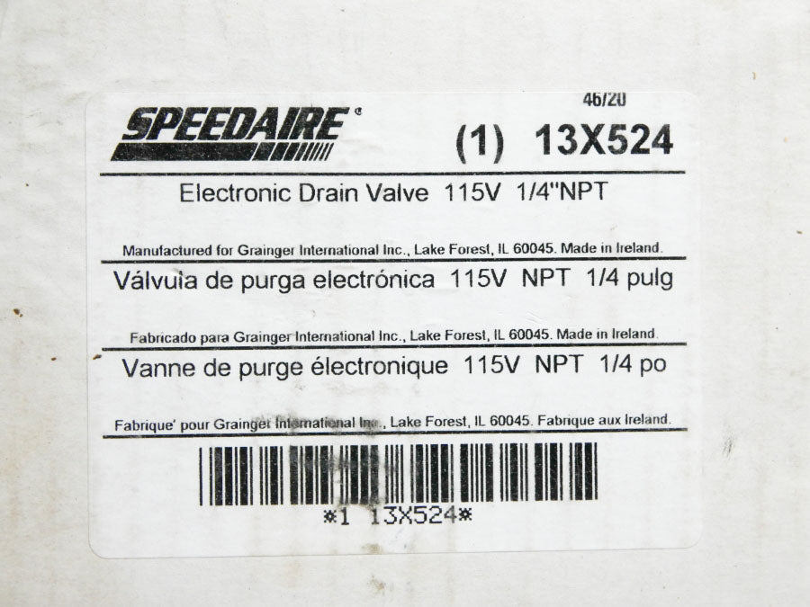 SPEEDAIRE 13X524 115V 1A 1/4" NSMP