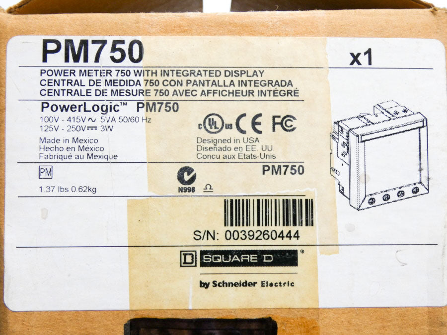 SQUARE D PM750 100-415V F/W 3.16 NSMP