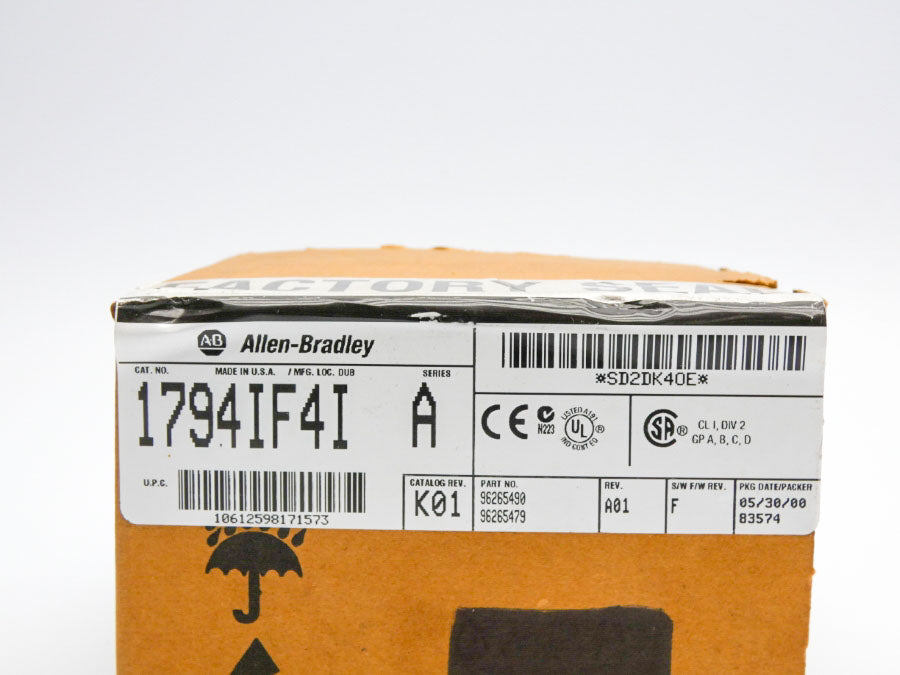 ALLEN BRADLEY 1794-IF4I SER. A F/W F REV. A01 DATE: 2000 NSFS