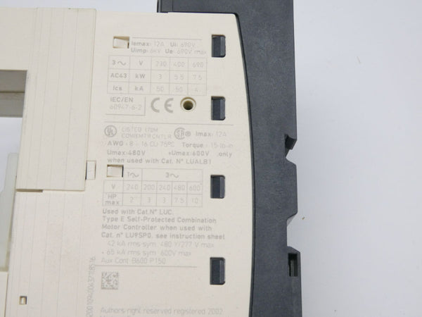 TELEMECANIQUE LUB12 600V 12A NSMP