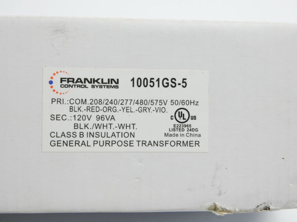 FRANKLIN CONTROL SYSTEMS 10051GS-5 575V NSMP