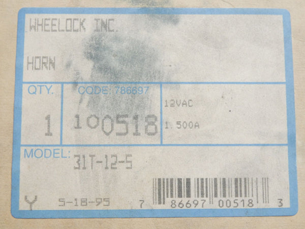 WHEELOCK INC. 31T-12-5 12VAC 1.500A NSMP