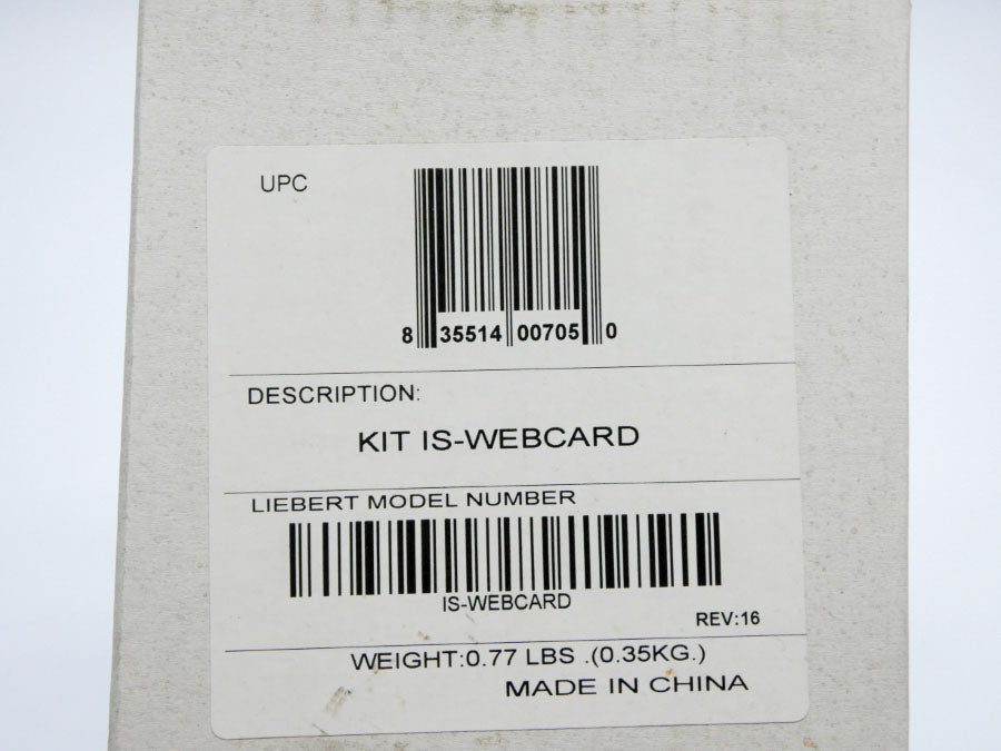 LIEBERT IS-WEBCARD REV. 16 NSFS