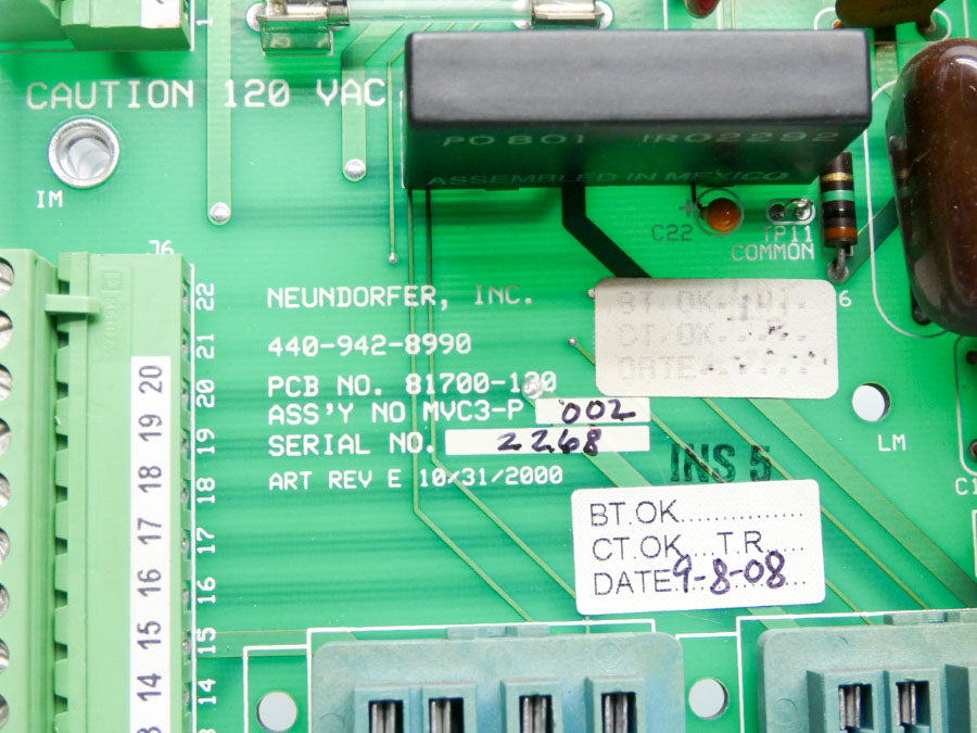 NEUNDORFER, INC. 440-942-8990 MVC3-P002 REV. E (AS PICTURED) UNMP