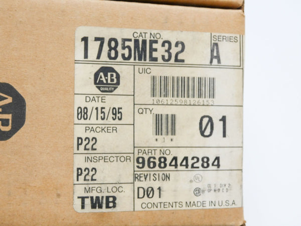 INDUSTRIAL SPARE PART 1785-ME32 SER. A 5VDC 0.17A NSMP