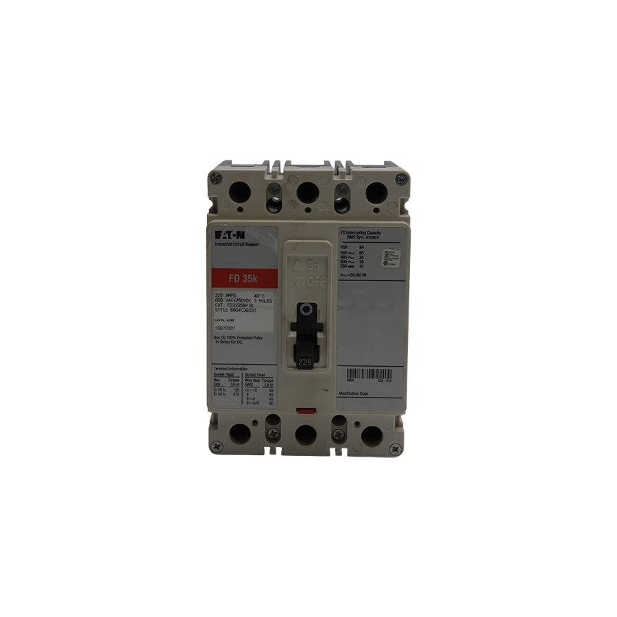 EATON FD3225BP10 600VAC 225A UNMP