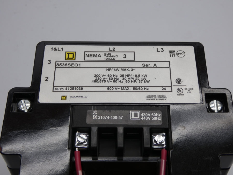SQUARE D 8536SEO1V06 SER. A 440/480V NSNP