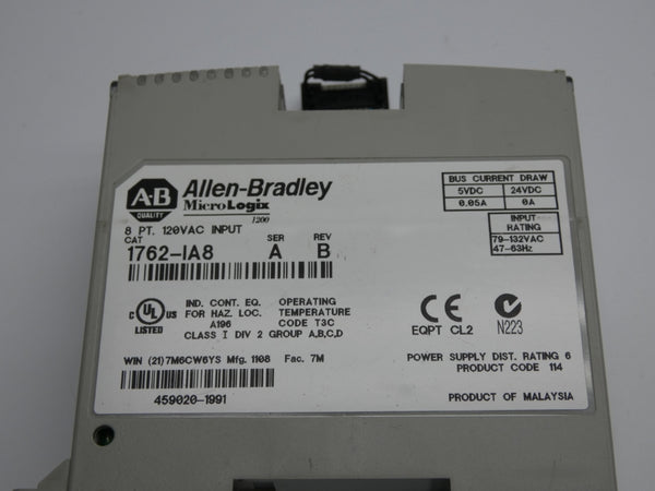 INDUSTRIAL SPARE PART 1762-IA8 SER. A REV. B 120VAC NSNP