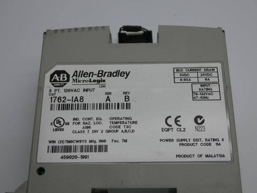 INDUSTRIAL SPARE PART 1762-IA8 SER. A REV. B 120VAC NSNP