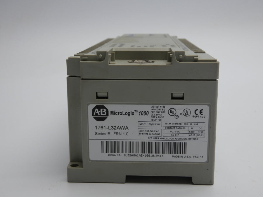 INDUSTRIAL SPARE PART 1761-L32AWA SER. E F/W 1.0 100/120VAC (AS PICTURED) UNMP