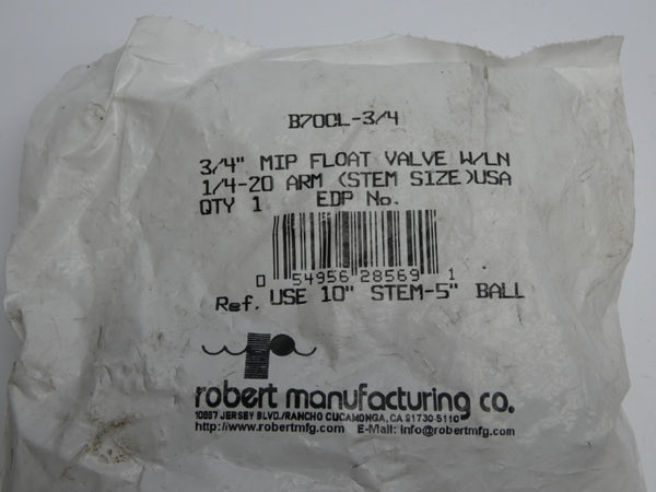 ROBERT MANUFACTURING B700L-3/4 NSMP