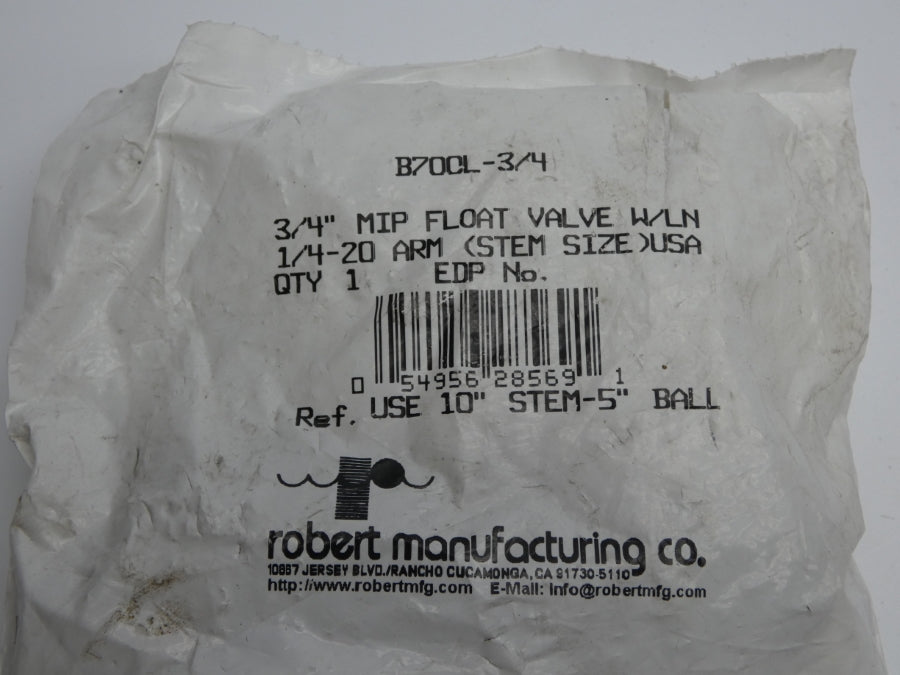 ROBERT MANUFACTURING B700L-3/4 NSMP