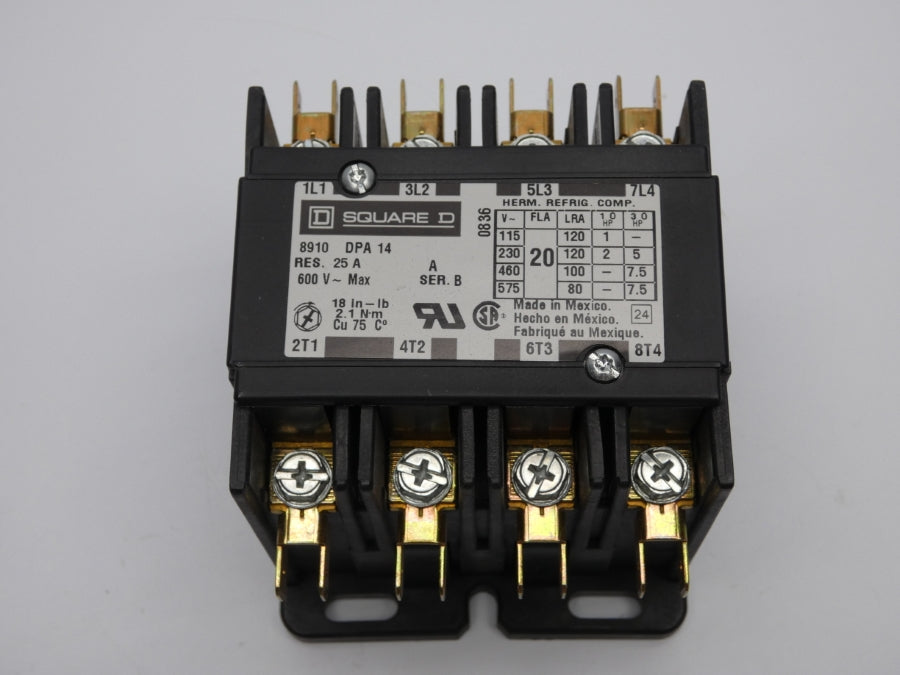 SQUARE D 8910DPA14V02 SER. B 110/120V 25A NSMP