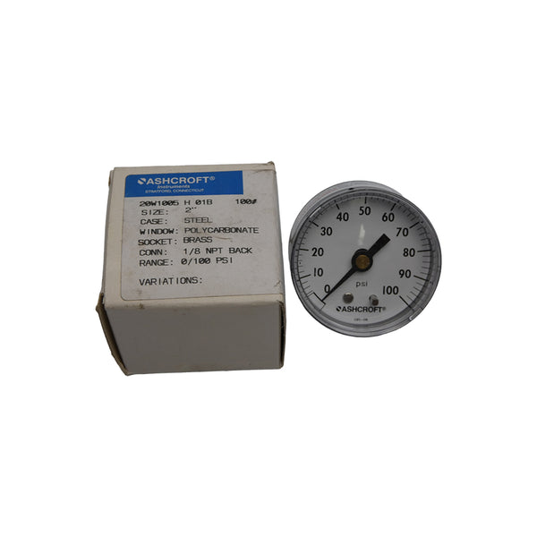 ASHCROFT 20W1005H01B100# 0/100PSI NSMP