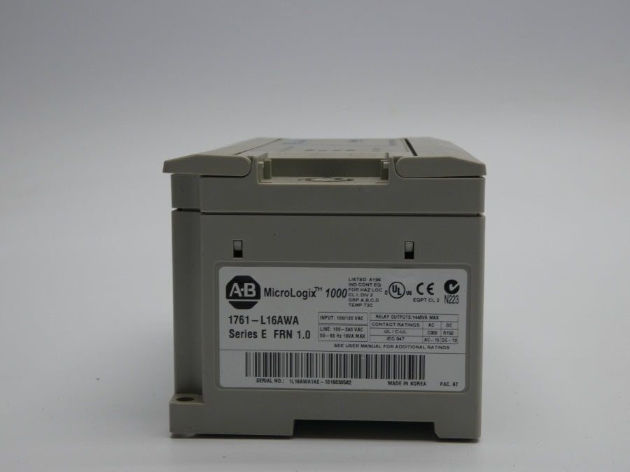 INDUSTRIAL SPARE PART 1761-L16AWA SER. E F/W 1.0 100/120VAC (NO COVER) NSNP