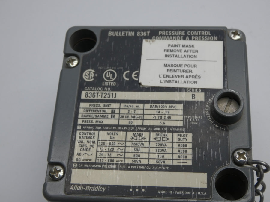 INDUSTRIAL SPARE PART 836T-T251J SER. B 120-600V 60A NSNP