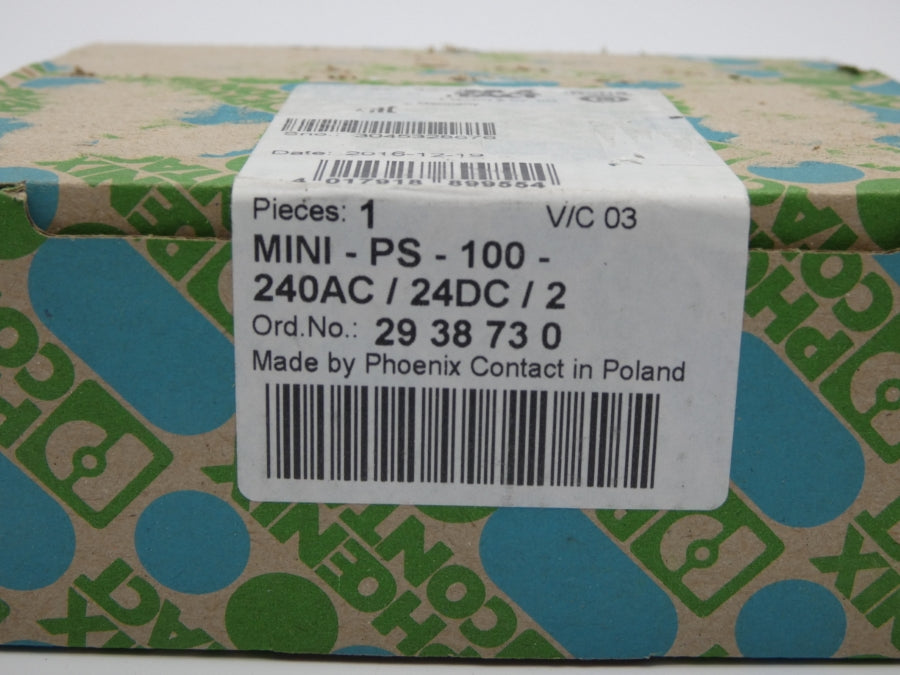 PHOENIX CONTACT MINI-PS-100-240AC/24DC/2 2938730 NSFS