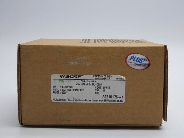 ASHCROFT 45-1379-AS-04L-300# 300PSI NSMP