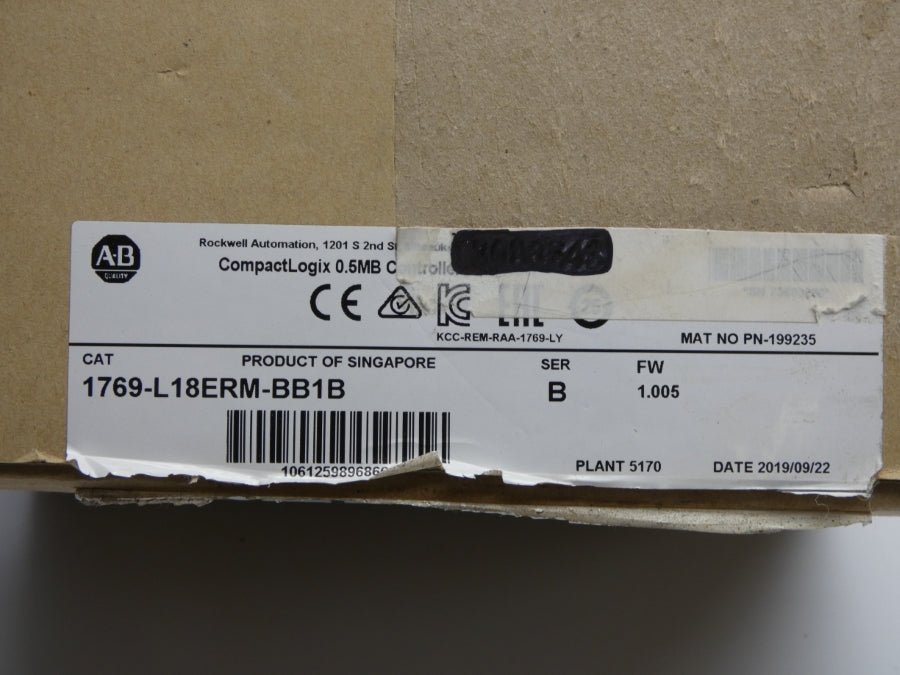 INDUSTRIAL SPARE PART 1769-L18ERM-BB1B SER. B F/W 1.005 24V 2.3A NSMP
