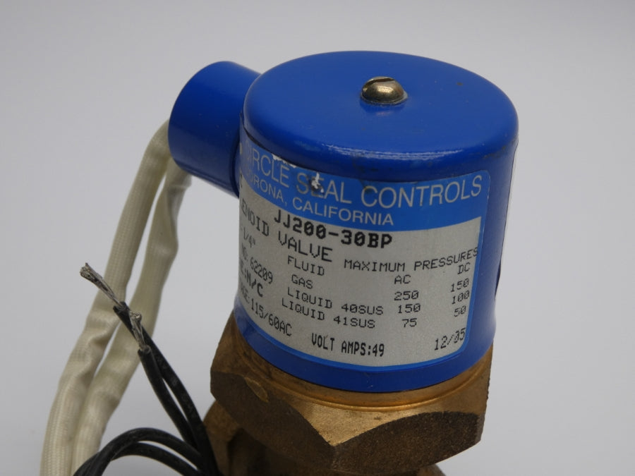 CIRCLE SEAL CONTROLS JJ200-30BP 115V .49A 75-250PSI 1/4" NSNP